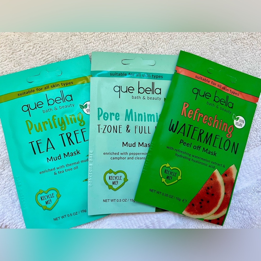 Beauty gift bundle-Que bella face masks, set of three